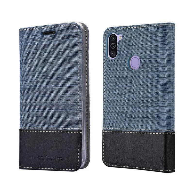 Cadorabo Hülle kompatibel mit Samsung Galaxy A11 / M11 Schutzhülle mit Magnetverschluss, Standfunktion und Kartenfach