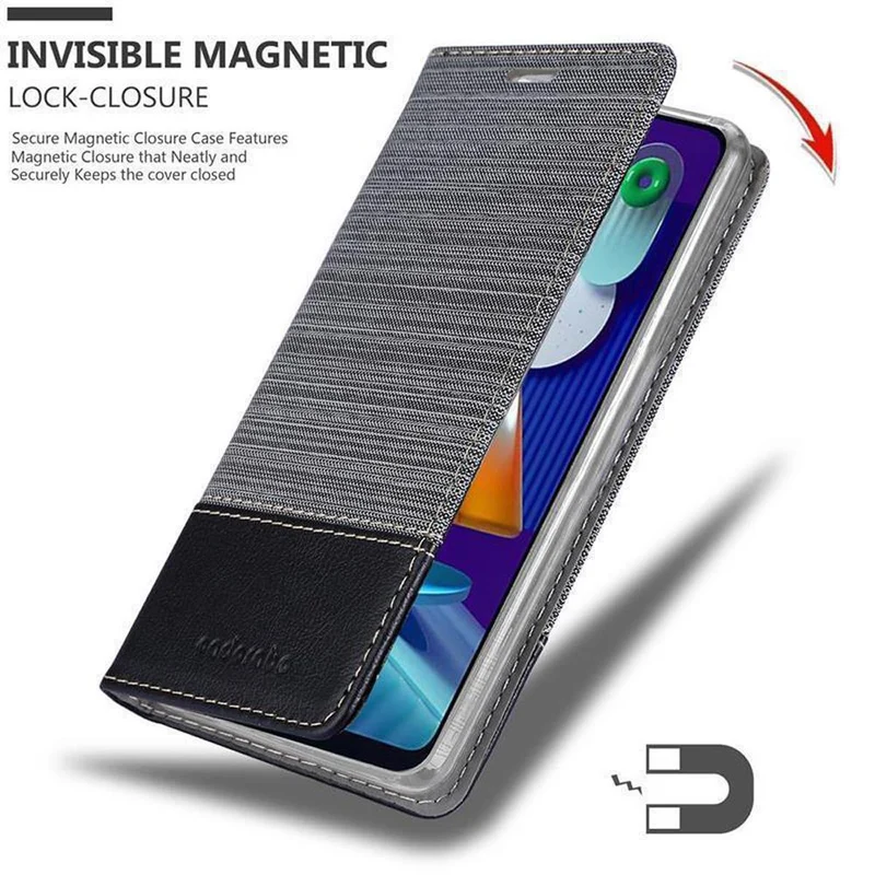 Cadorabo Hülle kompatibel mit Samsung Galaxy A11 / M11 Schutzhülle mit Magnetverschluss, Standfunktion und Kartenfach