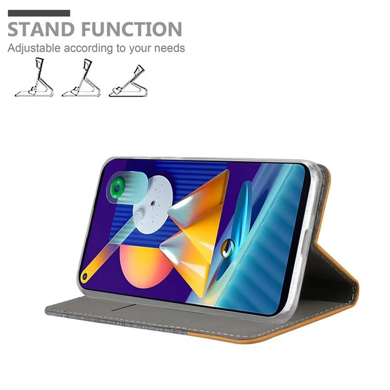 Cadorabo Hülle kompatibel mit Samsung Galaxy A11 / M11 Schutzhülle mit Magnetverschluss, Standfunktion und Kartenfach
