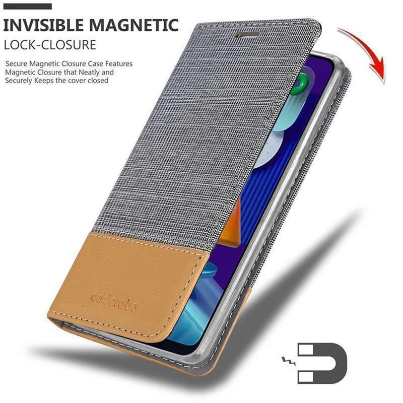 Cadorabo Hülle kompatibel mit Samsung Galaxy A11 / M11 Schutzhülle mit Magnetverschluss, Standfunktion und Kartenfach