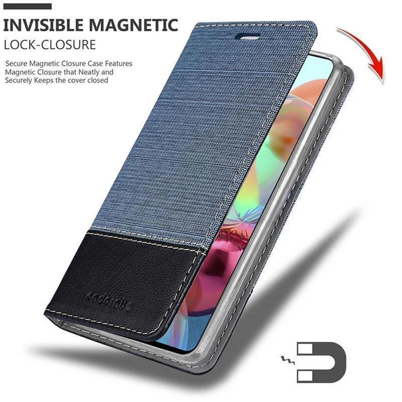 Cadorabo Hülle kompatibel mit Samsung Galaxy A71 5G Schutzhülle mit Magnetverschluss, Standfunktion und Kartenfach
