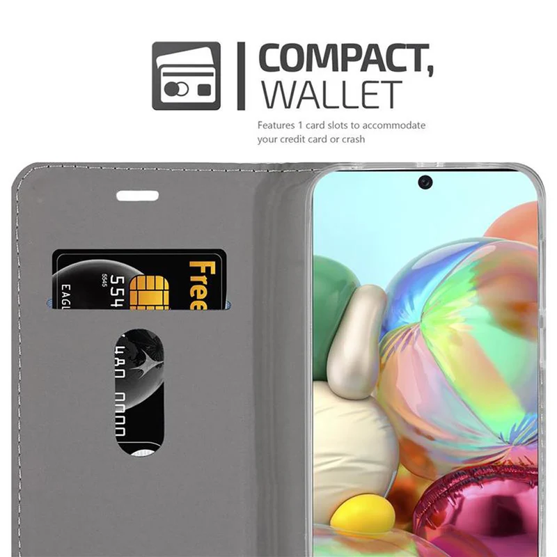 Cadorabo Hülle kompatibel mit Samsung Galaxy A71 5G Schutzhülle mit Magnetverschluss, Standfunktion und Kartenfach