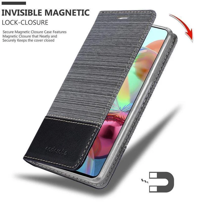 Cadorabo Hülle kompatibel mit Samsung Galaxy A71 5G Schutzhülle mit Magnetverschluss, Standfunktion und Kartenfach