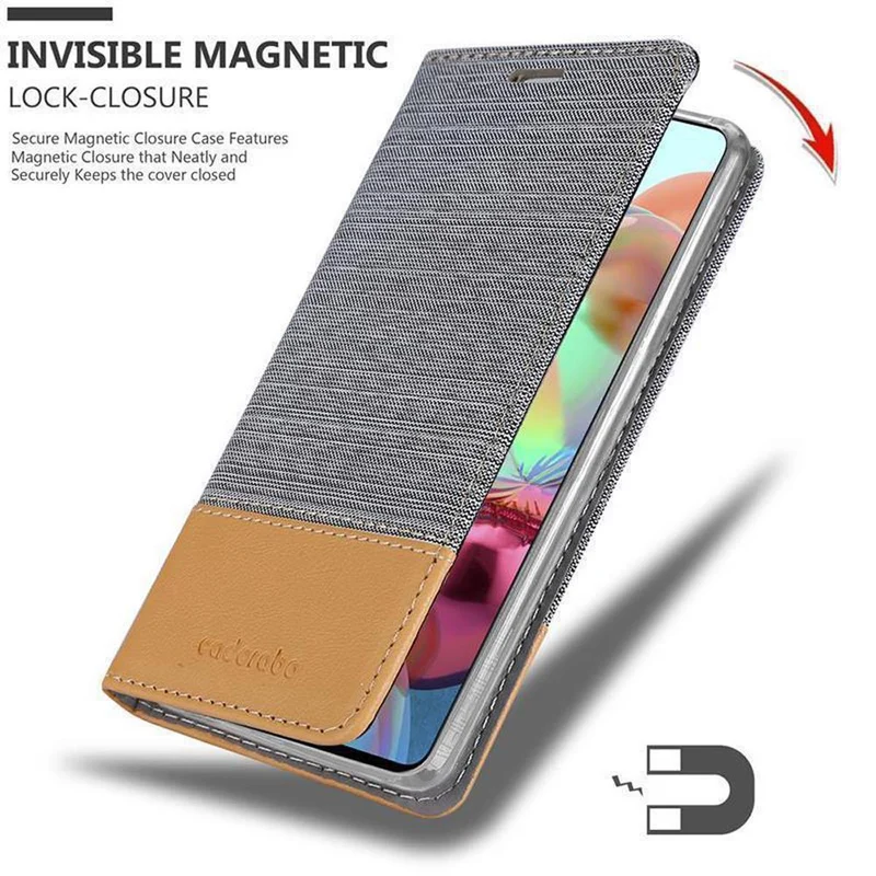 Cadorabo Hülle kompatibel mit Samsung Galaxy A71 5G Schutzhülle mit Magnetverschluss, Standfunktion und Kartenfach