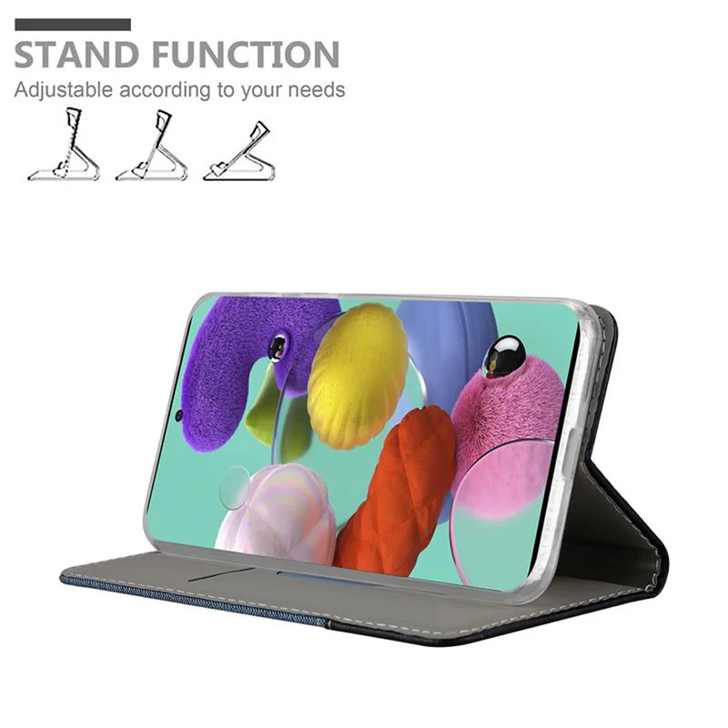 Cadorabo Hülle kompatibel mit Samsung Galaxy A51 5G Schutzhülle mit Magnetverschluss, Standfunktion und Kartenfach