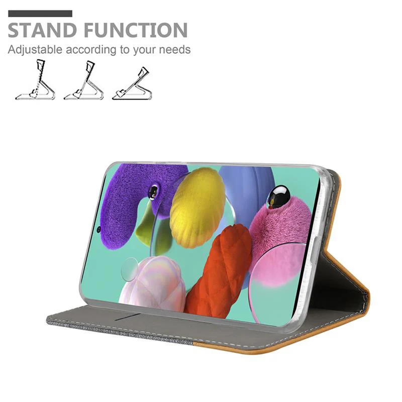 Cadorabo Hülle kompatibel mit Samsung Galaxy A51 5G Schutzhülle mit Magnetverschluss, Standfunktion und Kartenfach