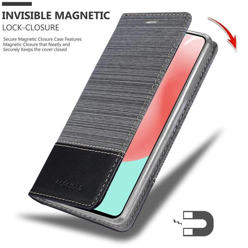 Cadorabo Hülle kompatibel mit Samsung Galaxy A41 Schutzhülle mit Magnetverschluss, Standfunktion und Kartenfach