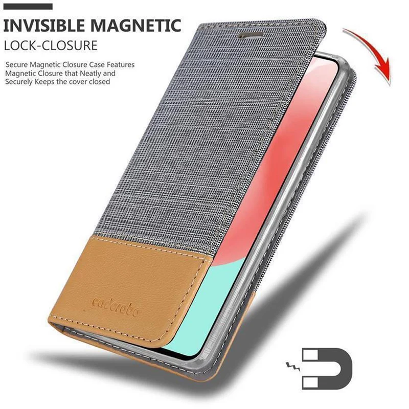 Cadorabo Hülle kompatibel mit Samsung Galaxy A41 Schutzhülle mit Magnetverschluss, Standfunktion und Kartenfach