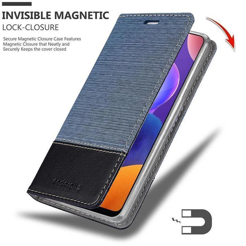 Cadorabo Hülle kompatibel mit Samsung Galaxy A31 Schutzhülle mit Magnetverschluss, Standfunktion und Kartenfach