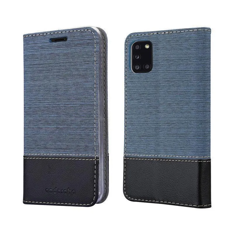 Cadorabo Hülle kompatibel mit Samsung Galaxy A31 Schutzhülle mit Magnetverschluss, Standfunktion und Kartenfach