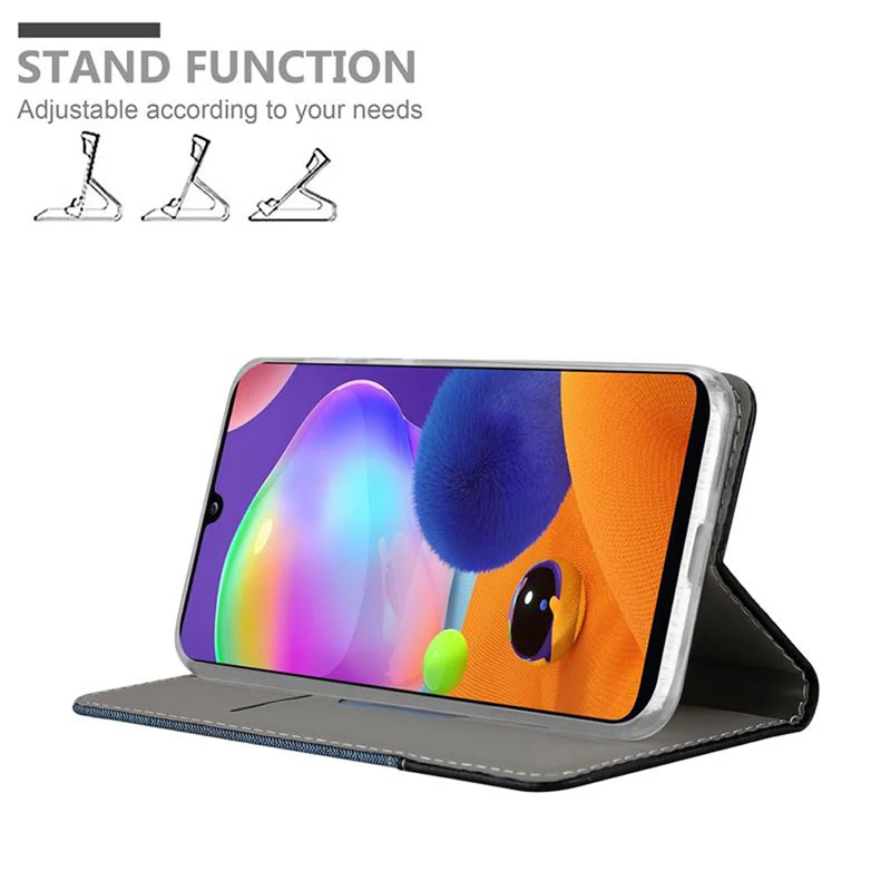 Cadorabo Hülle kompatibel mit Samsung Galaxy A31 Schutzhülle mit Magnetverschluss, Standfunktion und Kartenfach