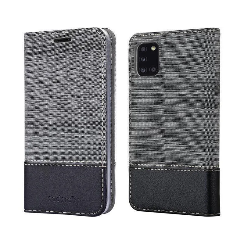 Cadorabo Hülle kompatibel mit Samsung Galaxy A31 Schutzhülle mit Magnetverschluss, Standfunktion und Kartenfach