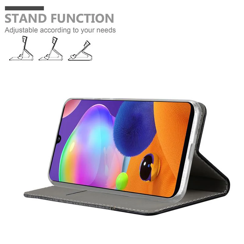 Cadorabo Hülle kompatibel mit Samsung Galaxy A31 Schutzhülle mit Magnetverschluss, Standfunktion und Kartenfach