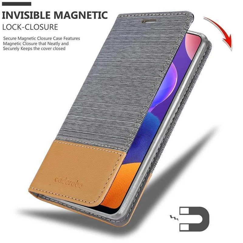Cadorabo Hülle kompatibel mit Samsung Galaxy A31 Schutzhülle mit Magnetverschluss, Standfunktion und Kartenfach