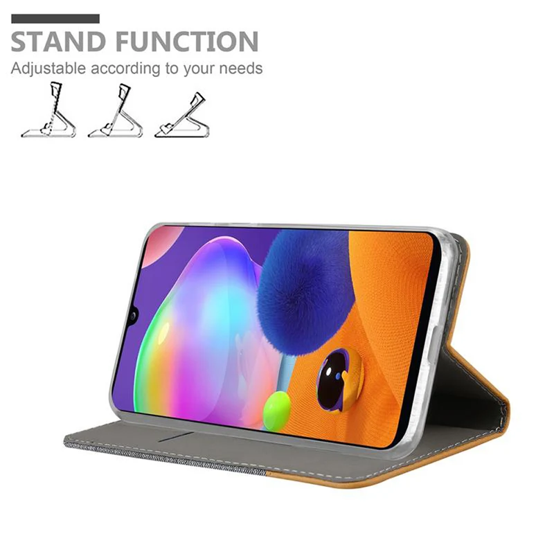 Cadorabo Hülle kompatibel mit Samsung Galaxy A31 Schutzhülle mit Magnetverschluss, Standfunktion und Kartenfach
