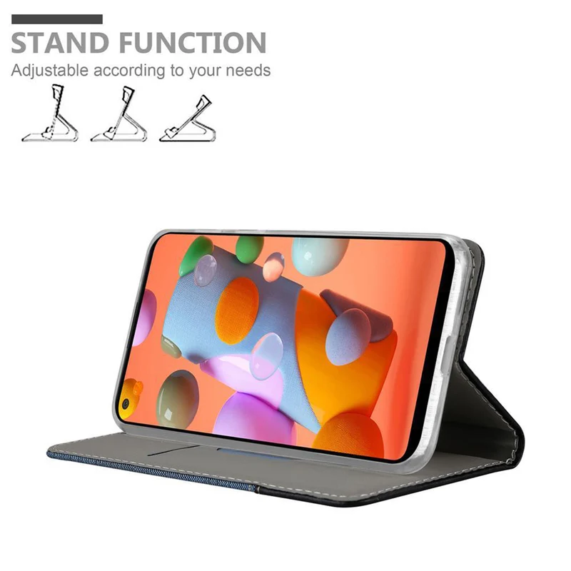 Cadorabo Hülle kompatibel mit Samsung Galaxy A11 / M11 Schutzhülle mit Magnetverschluss, Standfunktion und Kartenfach
