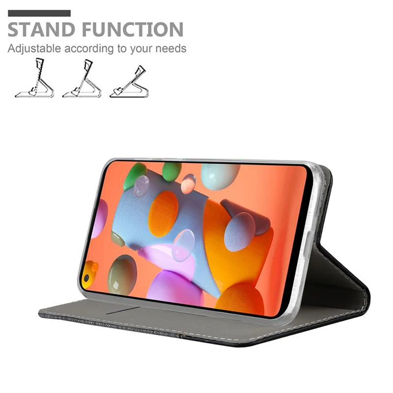 Cadorabo Hülle kompatibel mit Samsung Galaxy A11 / M11 Schutzhülle mit Magnetverschluss, Standfunktion und Kartenfach