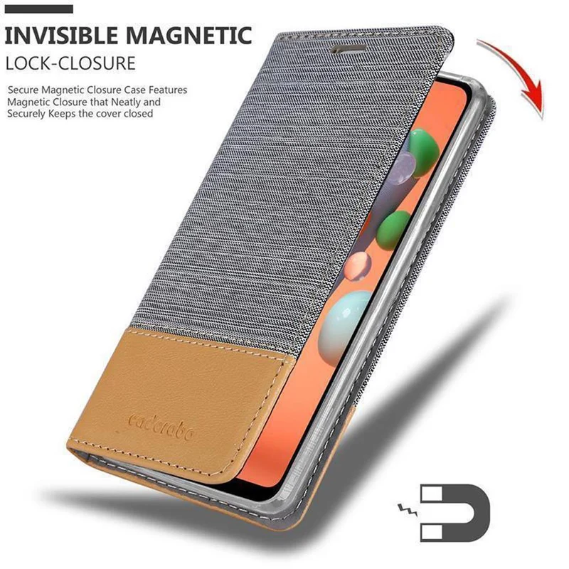 Cadorabo Hülle kompatibel mit Samsung Galaxy A11 / M11 Schutzhülle mit Magnetverschluss, Standfunktion und Kartenfach