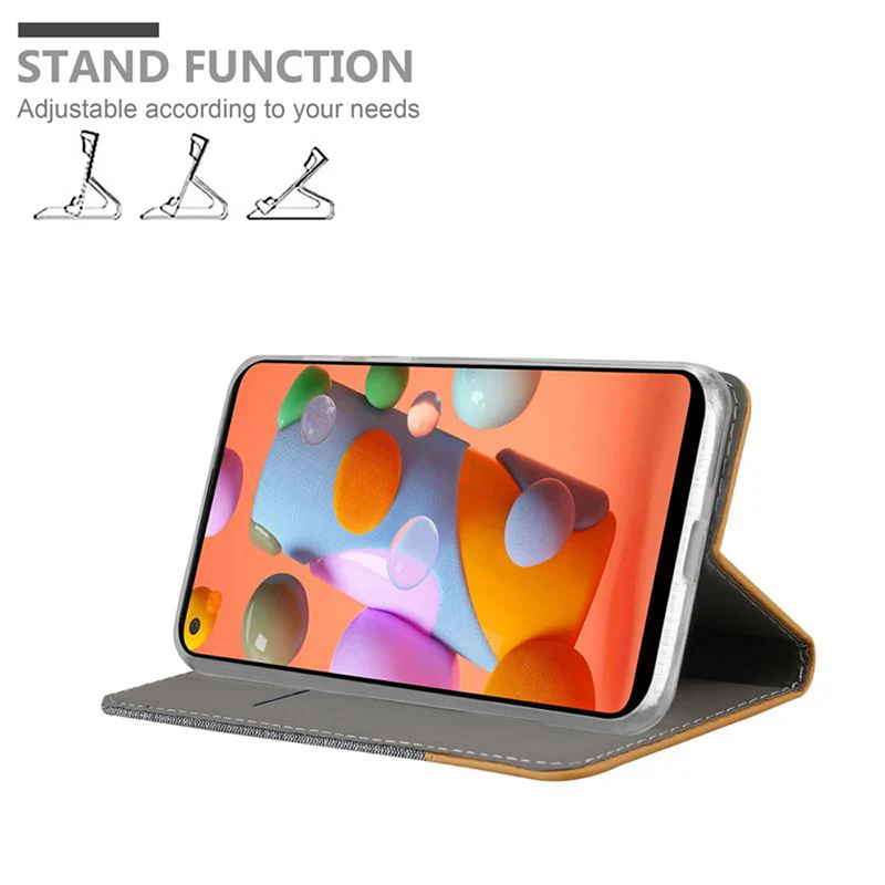 Cadorabo Hülle kompatibel mit Samsung Galaxy A11 / M11 Schutzhülle mit Magnetverschluss, Standfunktion und Kartenfach