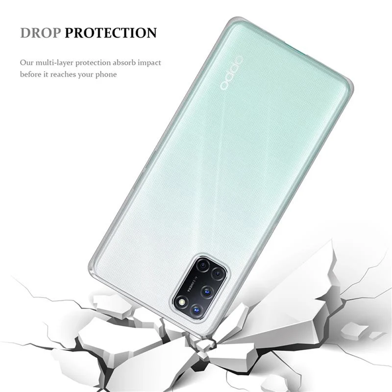Cadorabo Hülle kompatibel mit Oppo A52 Schutzhülle aus flexiblem TPU Silikon