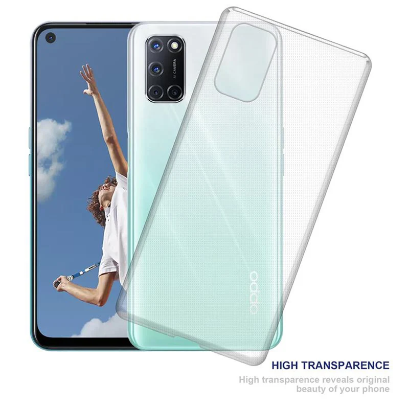 Cadorabo Hülle kompatibel mit Oppo A52 Schutzhülle aus flexiblem TPU Silikon