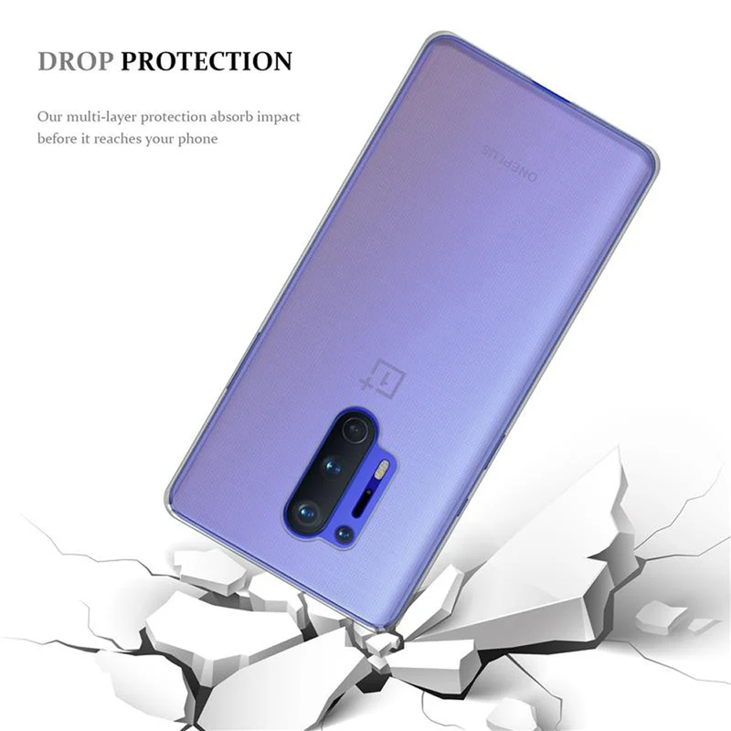 Cadorabo Hülle kompatibel mit OnePlus 8 PRO Schutzhülle aus flexiblem TPU Silikon