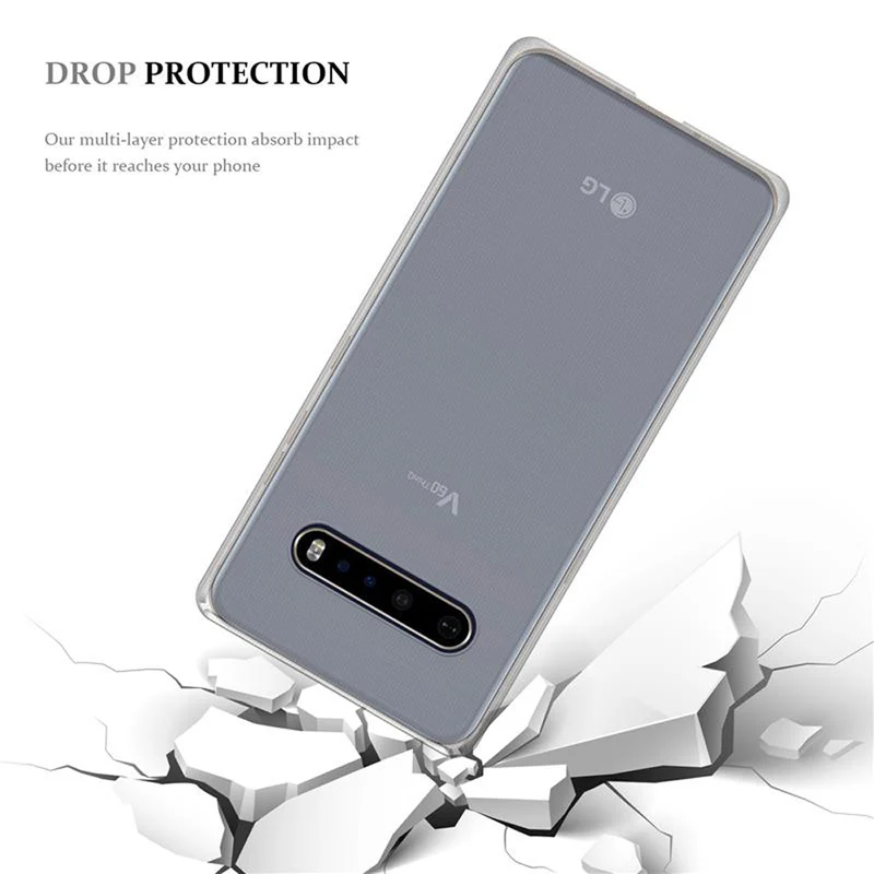 Cadorabo Hülle kompatibel mit LG V60 ThinQ Schutzhülle aus flexiblem TPU Silikon