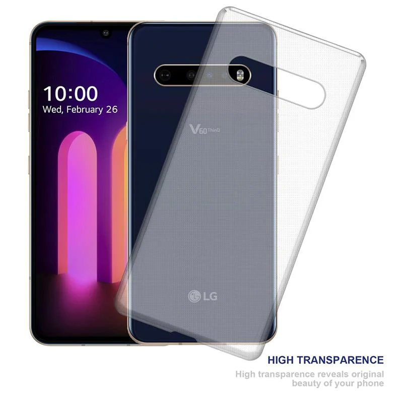 Cadorabo Hülle kompatibel mit LG V60 ThinQ Schutzhülle aus flexiblem TPU Silikon