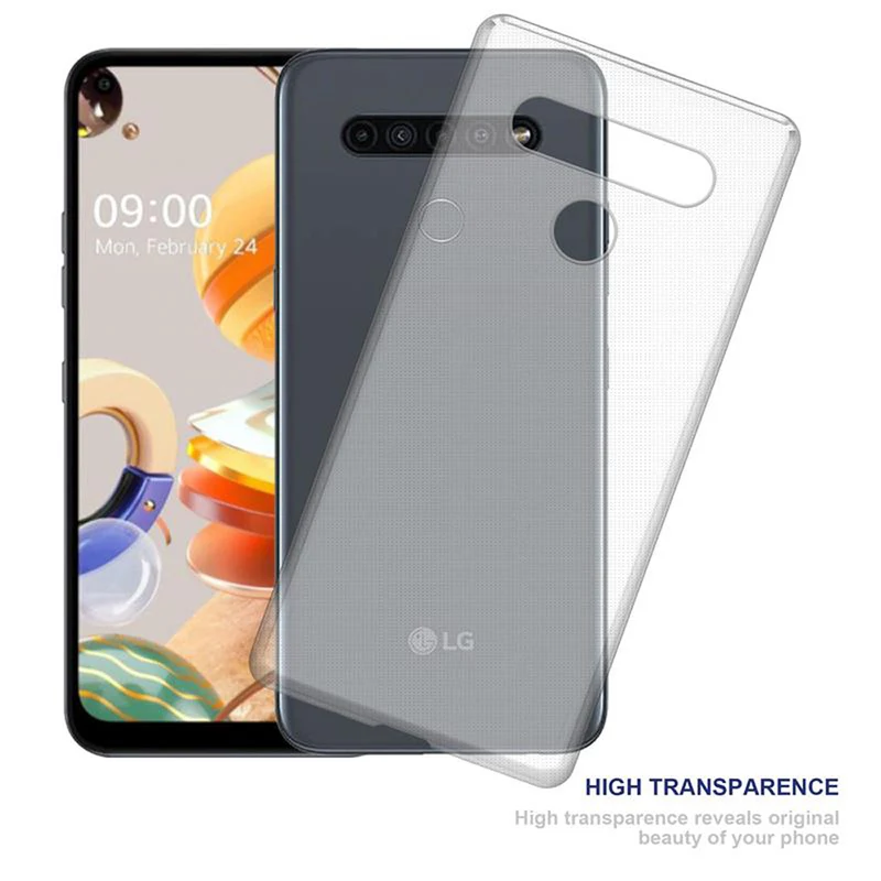 Cadorabo Hülle kompatibel mit LG K61 Schutzhülle aus flexiblem TPU Silikon