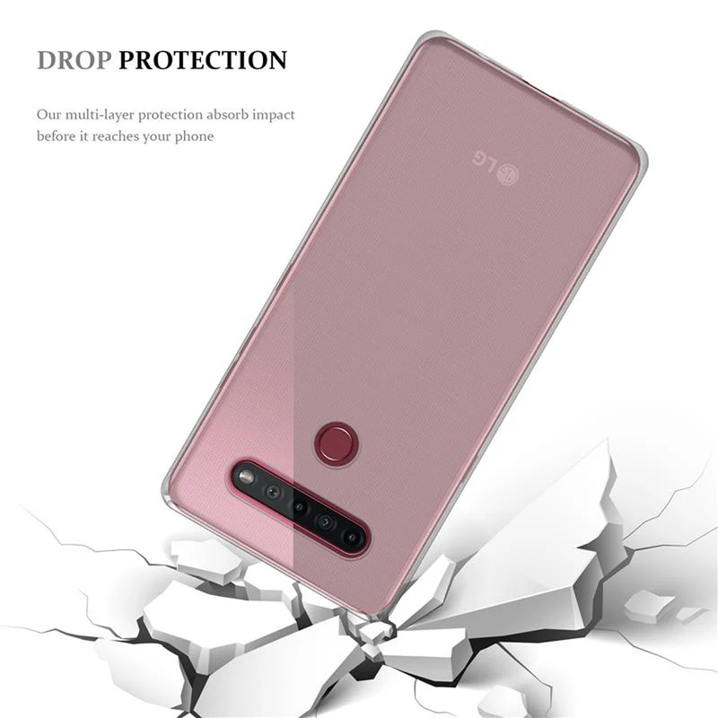 Cadorabo Hülle kompatibel mit LG K50S Schutzhülle aus flexiblem TPU Silikon