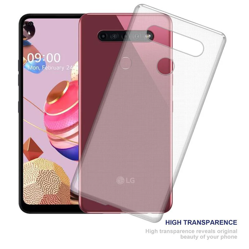 Cadorabo Hülle kompatibel mit LG K50S Schutzhülle aus flexiblem TPU Silikon