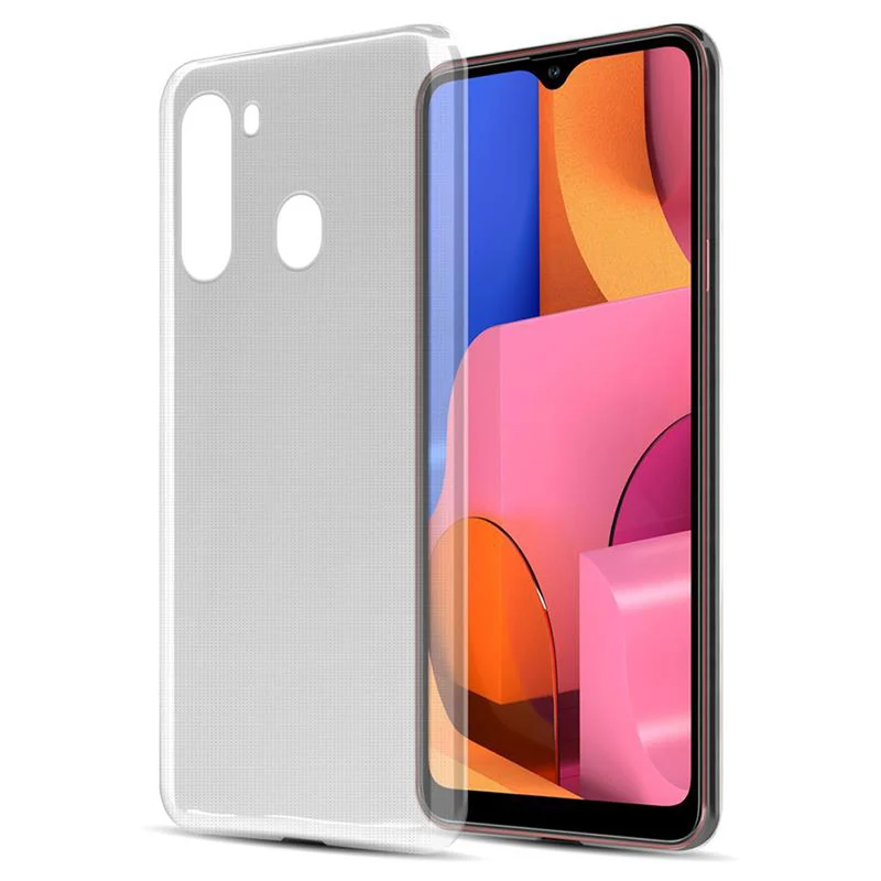 Cadorabo Hülle kompatibel mit Samsung Galaxy A21 Schutzhülle aus flexiblem TPU Silikon