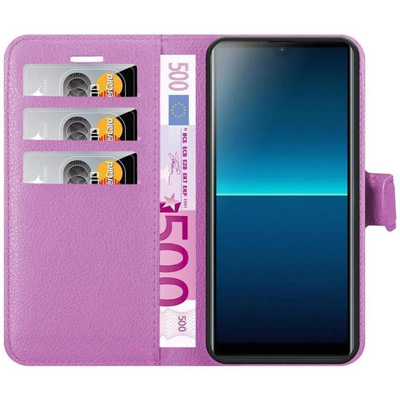 Cadorabo Hülle kompatibel mit Sony Xperia L4 Schutzhülle mit Magnetverschluss, Standfunktion und Kartenfach