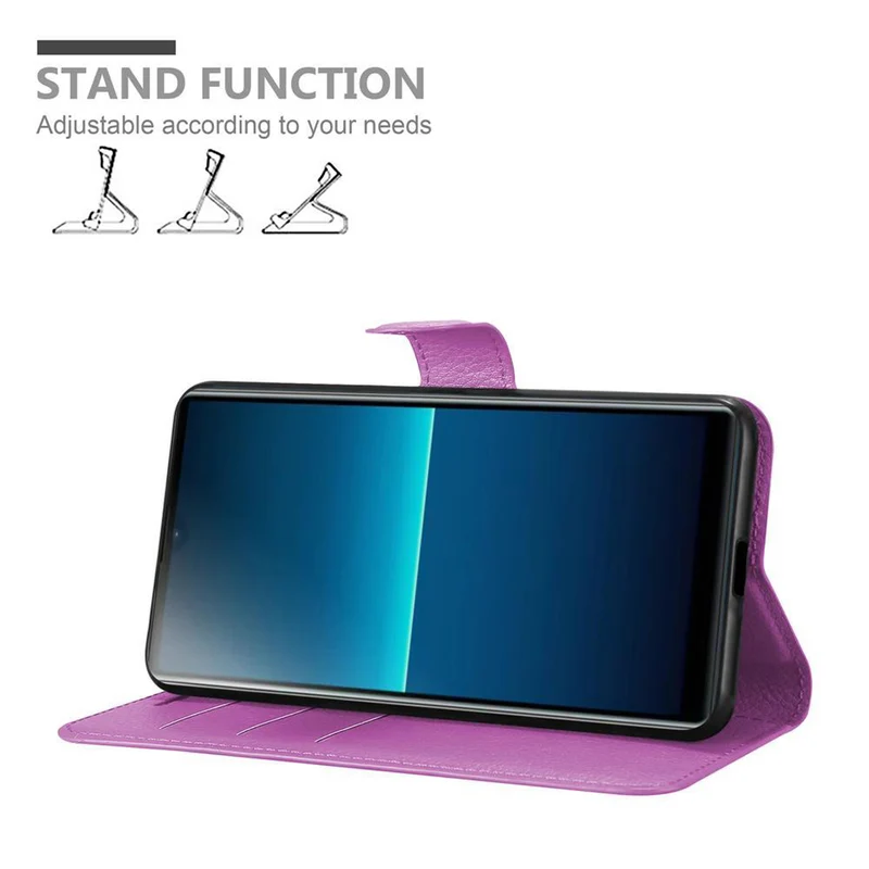 Cadorabo Hülle kompatibel mit Sony Xperia L4 Schutzhülle mit Magnetverschluss, Standfunktion und Kartenfach