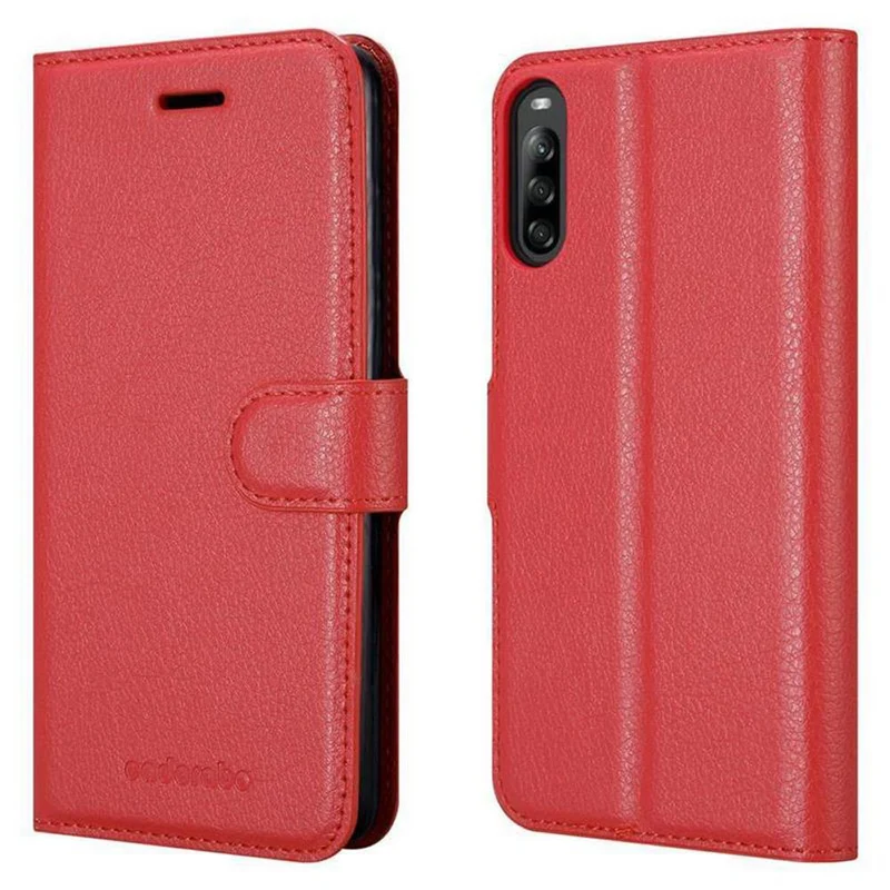 Cadorabo Hülle kompatibel mit Sony Xperia L4 Schutzhülle mit Magnetverschluss, Standfunktion und Kartenfach