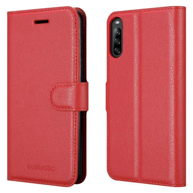 Cadorabo Hülle kompatibel mit Sony Xperia L4 Schutzhülle mit Magnetverschluss, Standfunktion und Kartenfach