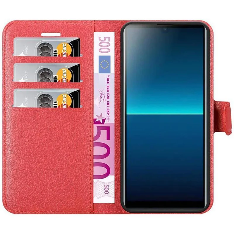 Cadorabo Hülle kompatibel mit Sony Xperia L4 Schutzhülle mit Magnetverschluss, Standfunktion und Kartenfach