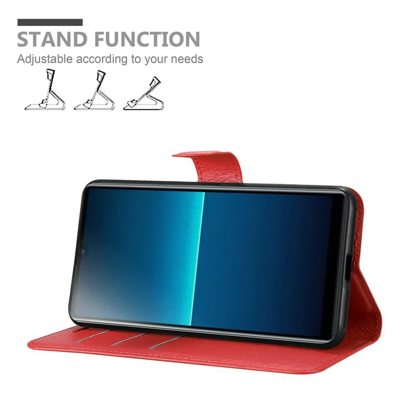 Cadorabo Hülle kompatibel mit Sony Xperia L4 Schutzhülle mit Magnetverschluss, Standfunktion und Kartenfach