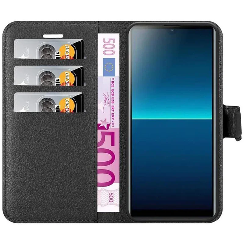 Cadorabo Hülle kompatibel mit Sony Xperia L4 Schutzhülle mit Magnetverschluss, Standfunktion und Kartenfach