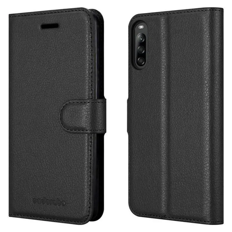 Cadorabo Hülle kompatibel mit Sony Xperia L4 Schutzhülle mit Magnetverschluss, Standfunktion und Kartenfach