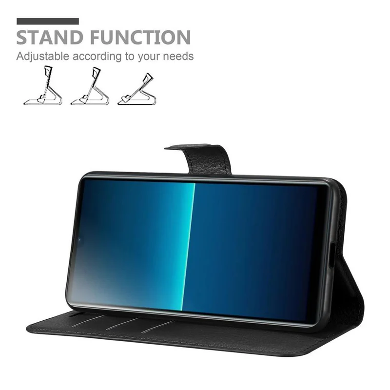 Cadorabo Hülle kompatibel mit Sony Xperia L4 Schutzhülle mit Magnetverschluss, Standfunktion und Kartenfach