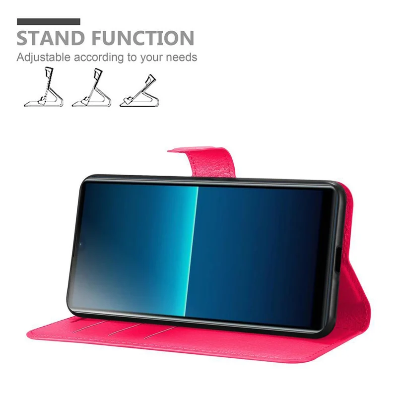 Cadorabo Hülle kompatibel mit Sony Xperia L4 Schutzhülle mit Magnetverschluss, Standfunktion und Kartenfach