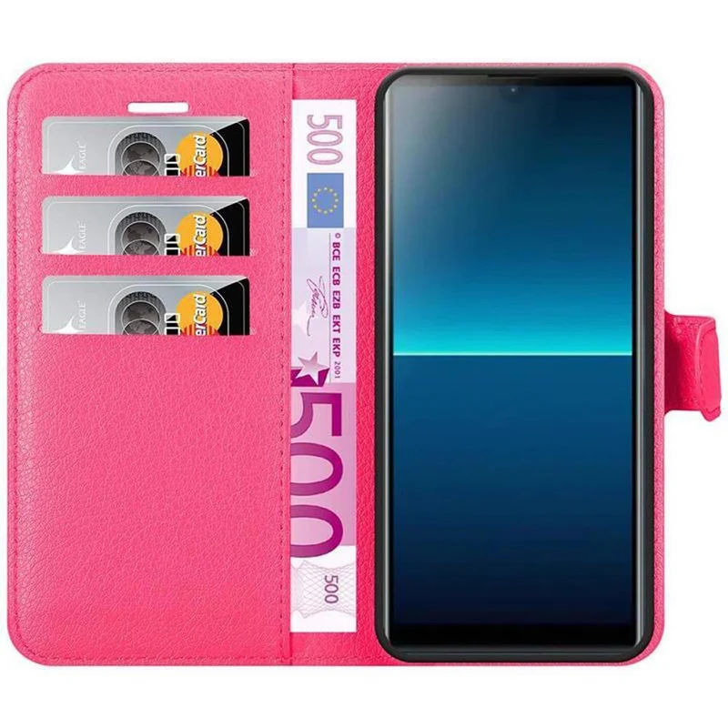 Cadorabo Hülle kompatibel mit Sony Xperia L4 Schutzhülle mit Magnetverschluss, Standfunktion und Kartenfach
