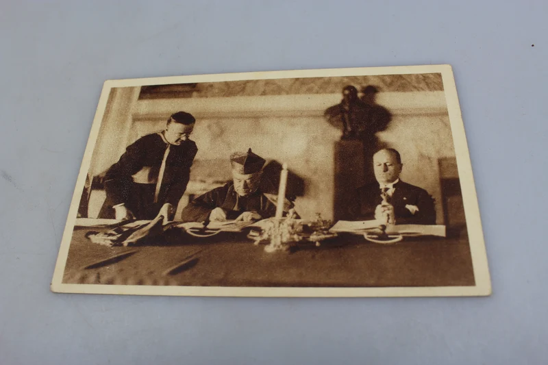 Postkarte mit SE Benito Mussolini