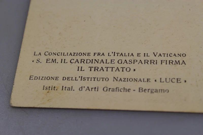 Postkarte mit SE Benito Mussolini