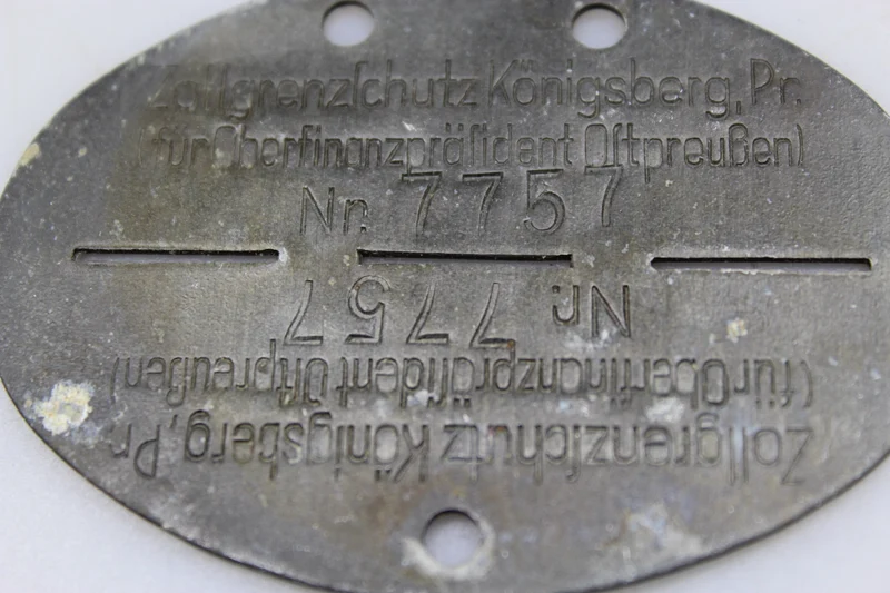 Typenschild Zollgrenzlchutz Konisberg Preussen