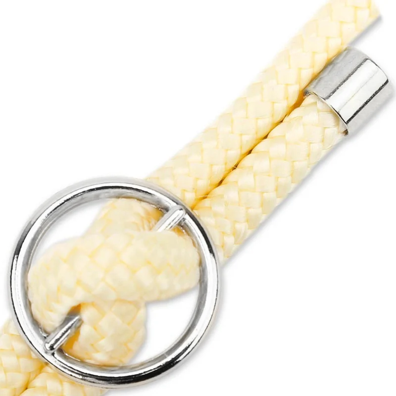 Cadorabo Handy Kette kompatibel mit Oppo A52 Silikon Schutzhülle mit Silbernen Ringen, Kordel Band und abnehmbarem Etui