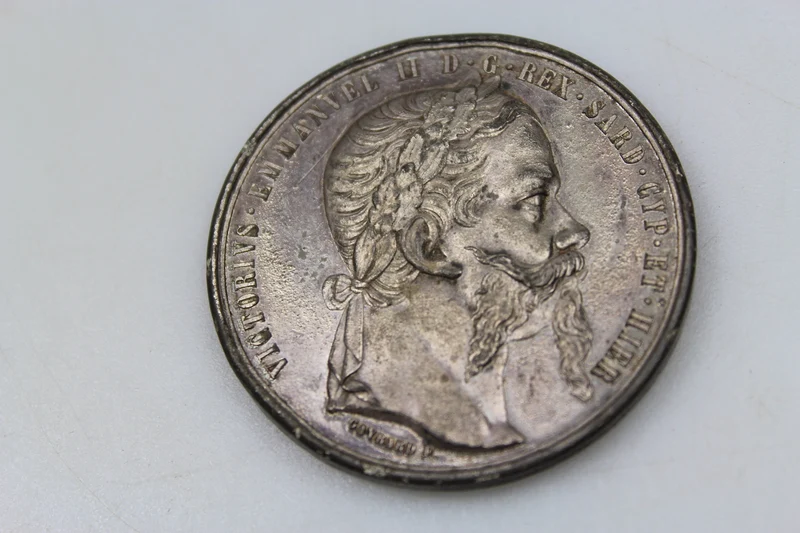 Nicht tragende Medaille Vittorio Emanuele II König von Sardinien