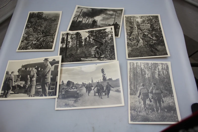 Nr. 7 Postkarten aus der Serie "Kampf der SS-Gebirgsdivision "NORD" in Karelien -"