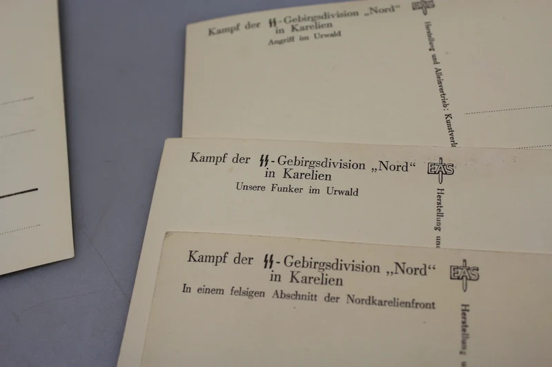 Nr. 7 Postkarten aus der Serie "Kampf der SS-Gebirgsdivision "NORD" in Karelien -"